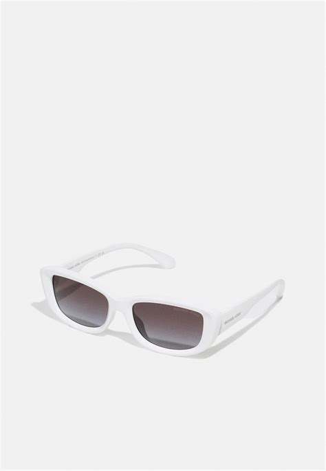 Michael Kors Woman Sunglasses Optic White Frame, Dark Grey 